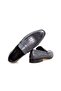 Gray Color Laceless Genuine Leather Men's Shoes - 2
