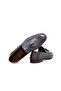 Dark Blue Color Laceless Genuine Leather Men's Shoes - 2