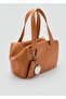 Medium-Sized Leather Shoulder Bag with Charm Details