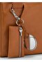 Medium-Sized Leather Shoulder Bag with Charm Details - 6