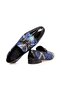 Black Patent Leather Navy Blue Color Lace-Up Genuine Leather Men's Shoes - 2