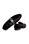 Black Color Laceless Genuine Leather Velvet Men's Shoes - 2