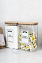 2-Piece Wooden Vacuum Lid Tablet & Powder Detergent Storage Container with Scale Detergent Dispenser 3 Lt - 5