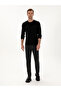 Black Slim Fit Cashmere Silk Blend Crew Neck Knitwear Sweater 50316307-Vr046 - 4