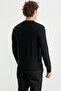 Baklava Motif Detailed Knitwear Sweater - Black - 5