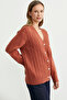 Pearl Button Detailed Knitwear Cardigan - Tan - 4