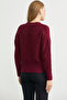 Sequin Detailed Wool Knitwear Cardigan - Burgundy - 6