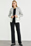 Oversized Knit Cardigan with Pocket Detail and Logo - Bone - 2
