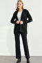 Hair Braid Motif Pocketed Knitwear Cardigan - Black