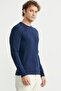Baklava Motif Detailed Knitwear Sweater - Navy Blue - 4