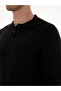 Black Regular Fit Cotton Blend Polo Neck Basic Knitwear Sweater 50318673-Vr046 - 7