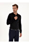 Navy Blue Slim Fit Cotton Blend Zippered Polo Neck Knitwear Sweater 50318948-Vr033 - 3