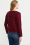 Colorful Striped Knitwear Short Cardigan - Red - 5