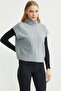 Full Fisherman Crop Knit Sweater - Gray - 5