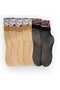 5 Pairs of 40 Denier Women's Honeycomb Textured Socks Black - 2