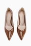 Lula Taba Patent Leather Metal Buckle Pointed Toe Women's Heeled Shoes - 4