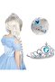 Frozen Elsa Blue Heart Crown and Blue Scepter Set Kids Size - 3
