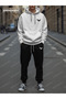 Trendy Clothing Hooded Kangaroo Pocket Cotton Men's Tracksuit Set Large Sizes - 6