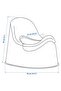 LOCKIG Children's potty, white/turquoise - 4