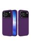 Apple iPhone 17 Pro Max Compatible Silicone Case - Pastel Color Tone Flexible Full Protection Cover - Purple