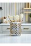 Kitchen Accessory Ceramic Upright Spoon Rest Lonca Pattern Gold