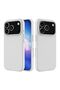 Apple iPhone 17 Pro Max Compatible Silicone Case - Pastel Color Tone Flexible Full Protection Cover - White