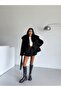 Women's Turn-Up Collar with Pockets and Snap Closure Imported Faux Leather Coat G6690 - 2