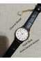 Vintage Retro Model Black Color Strap_ Women's Wristwatch Gold Color Case - Charmli Model - 3