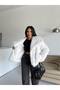 Women's Turn-Up Collar Pocketed Snap-On Closure Imported Faux Fur Coat G6690 - 5
