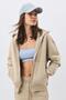 Women's premium zip-up hoodie - stone 2032 - 2