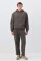 Men's Premium Hooded Sweatpants Set with Pocket Detail Anthracite 2033