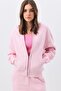 Women's Premium Zippered Hooded Sweatshirt Pink 2032