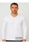 2-Piece Men's Lycra 92% Cotton 8% Elastane Long Sleeve V-Neck T-Shirt - 4