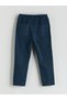 Two Mt Shop Quality Lcw Kids Navy Blue Elastic Waist Gabardine Boys' Trousers - 2