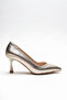 Women's Elegant Heeled Pointed Toe Stiletto Harly Gold - 2