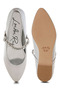 Women Metallic Mary Jane Ballerinas in Silver - 4