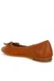 Women Faux Leather Casual Ballerinas in Tan - 3