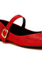 Women Glitter Pin Buckle Ballerinas in Red - 5