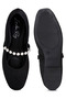 Women Pearl Embellished Ballerina Flats in Black - 4