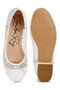 Women Rhinestone Detail Mesh Ballerinas in White - 4