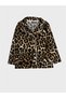 Cotton Suede Fabric Brown Leopard Pattern Shirt Collar Buttoned Long Sleeve Pajama Set Suitable for Girl and Mother - 7