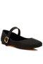 Women Glitter Pin Buckle Ballerinas in Black - 2