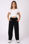 2-Piece Girls' Sports Casual Sweatpants with Elasticated Cuffs and Interlining - Cropped Length Not Included - 3