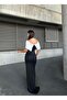Stretchy Scuba Fabric Bow Stone-Detail Long Evening Dress 583302 BLACK - 4