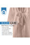 Hotel-Quality Unisex Cotton Waffle Bathrobe – Quick-Dry Robe with Belt & Pockets, Free Size – Beige - 7
