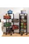 Rolling Storage Cart, Mobile Mesh Organiser with Wheels, White Metal Basket Tower for Kitchen - 6