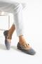Winter Woolen Casual Ballerinas |   Shoes with Pearl and Seal Accessories |   Home Office Outdoor Women's Ballet Flats - 2