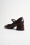 Estelle Brown Blunt Toe Women's Patent Leather Heeled Shoes (5cm) - 4