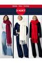 Set of 3 Soft Imported Soft Textured Women's Burgundy-White-Red Scarves, Shawls, Shoulder Wraps