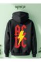 Ac Dc Printed Cotton 3 Thread Oversize Sweatshirt